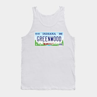 Greenwood Indiana License Plate Tank Top